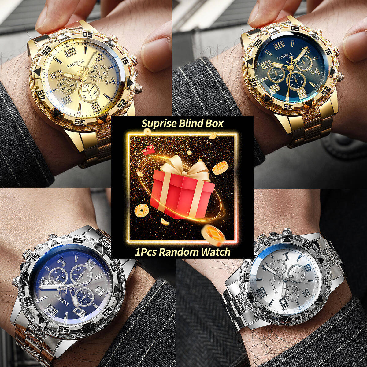 Accessories With Watch - 1PC Surprise Mystery Watch Blind Box-Men