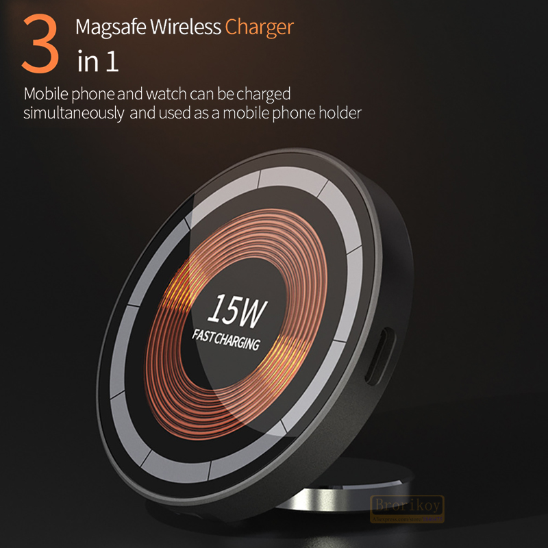 2 in 1 Desktop 15W Magnetic Wi - Smartwatch X12 评论和价格