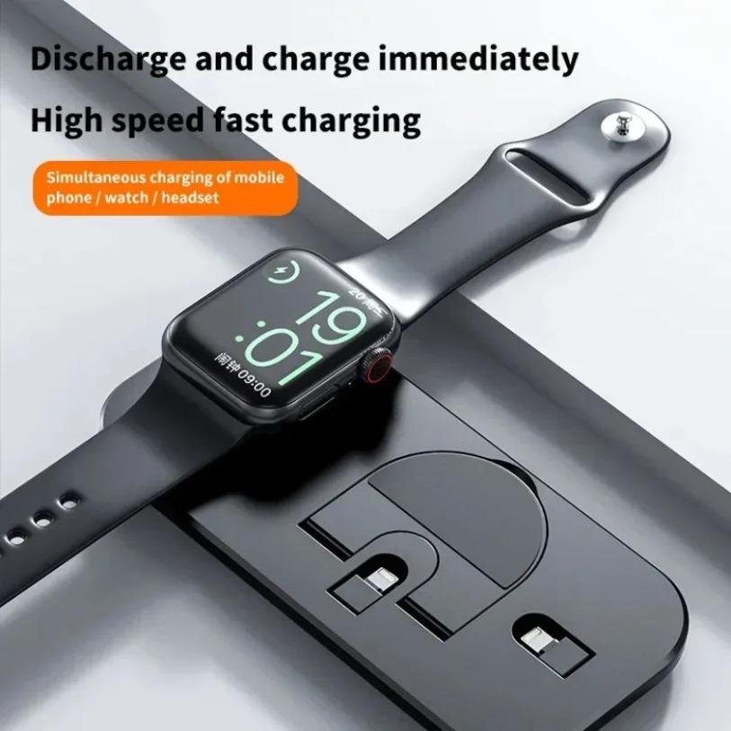 3 In 1 Wireless Charger Stand  - Smartwatch X12 评论和价格