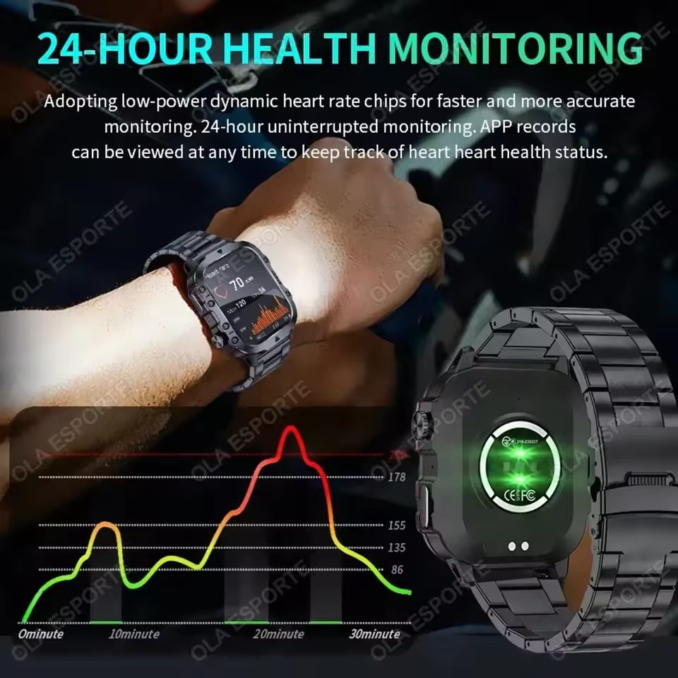 2026 New Military Smart Watch  - Smartwatch X12 评论和价格