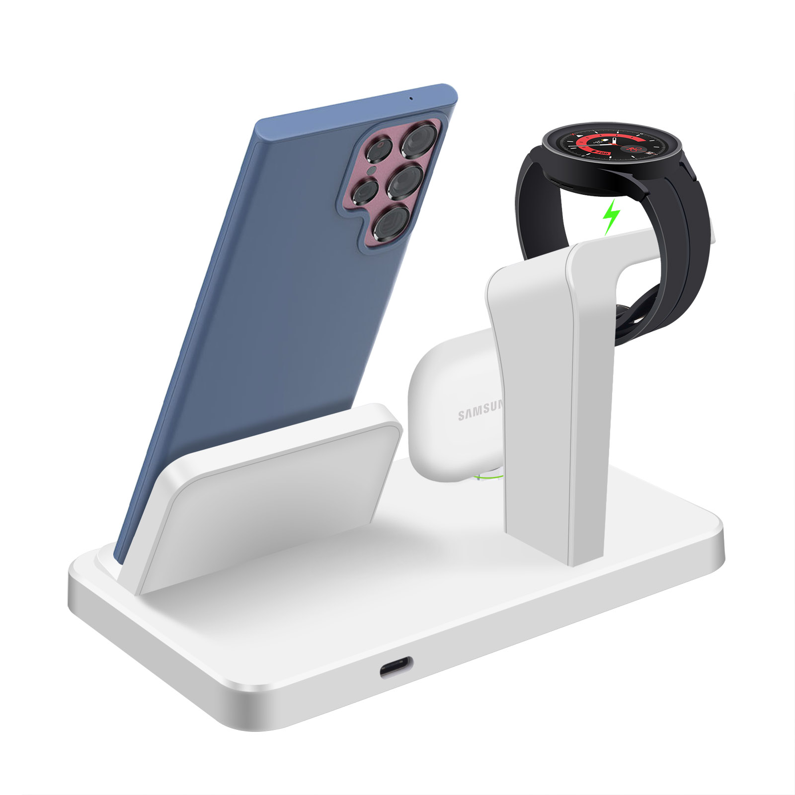 Desk 3 in 1 Type C Port Wirele - Wireless Charger Watch 评论和价格
