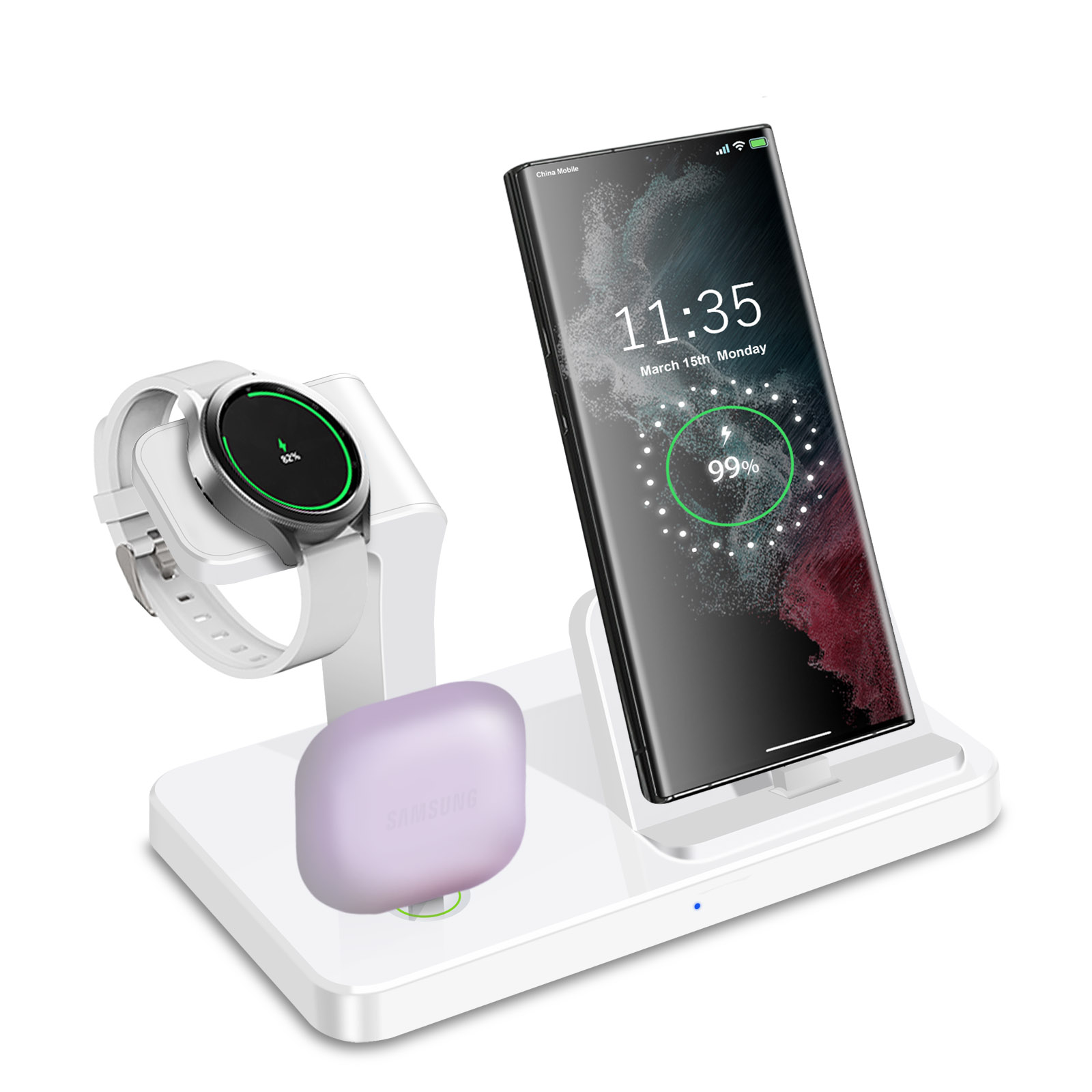Desk 3 in 1 Type C Port Wirele - Wireless Charger Watch 评论和价格