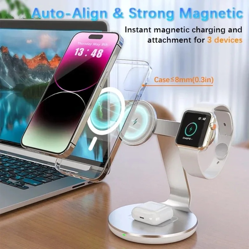 3 in 1 Wireless Charger Stand  - Wireless Charger Watch 评论和价格