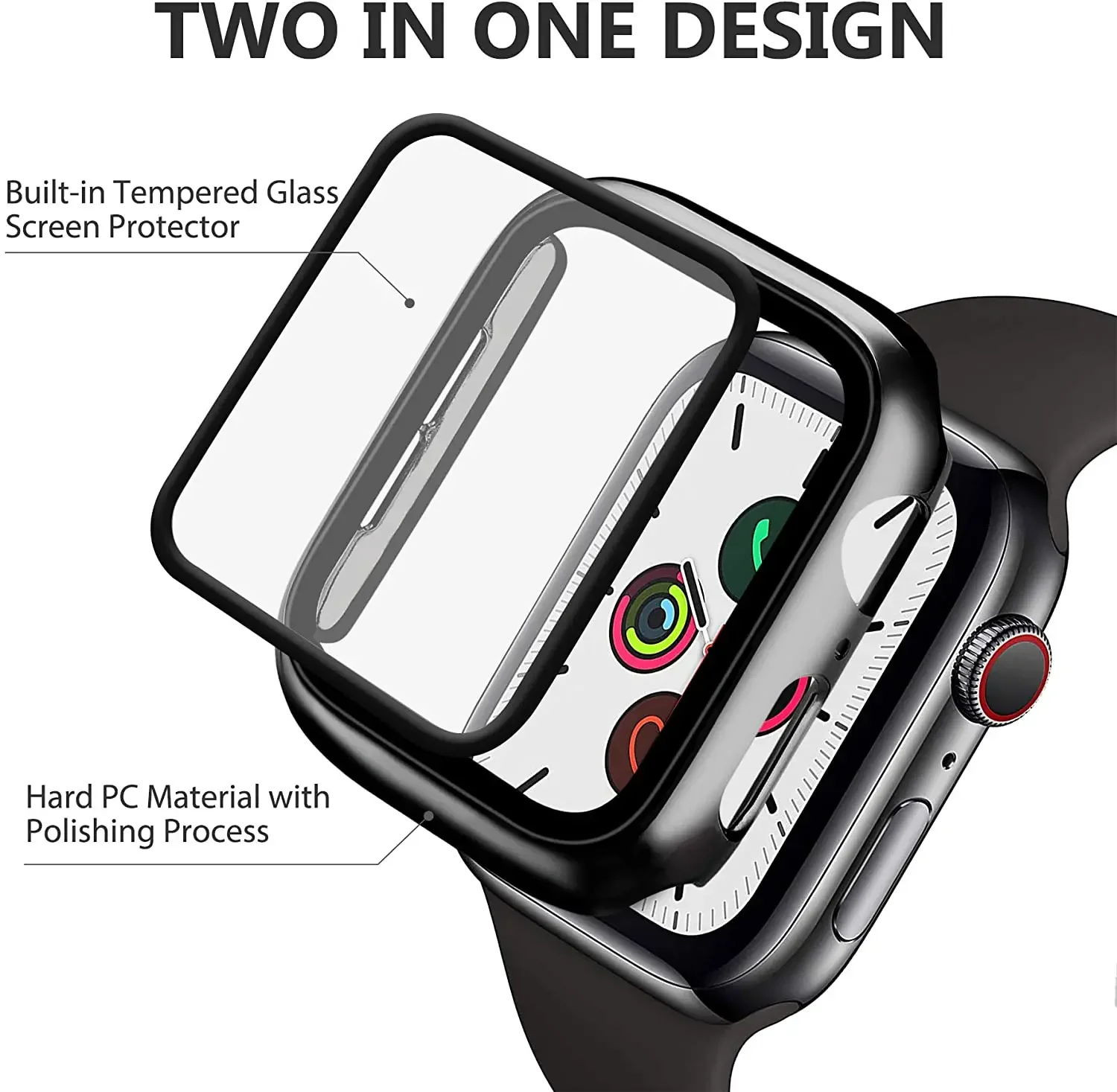 Tempered Glass+cover For Apple - Garmin Smartwatch Accessories 评论和价格