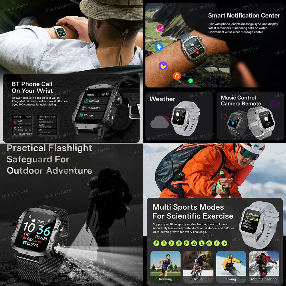 Military Outdoor Smart Watch M - Smartwatch X12 评论和价格
