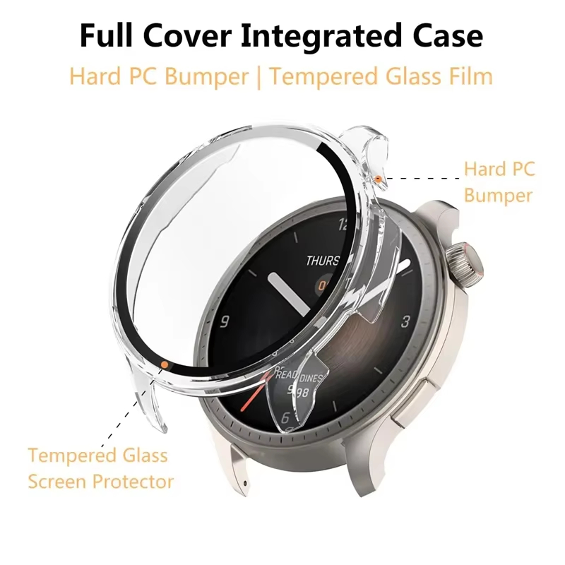 Tempered Glass Case For Amazfi - Amazfit Smartwatch Accessories 评论和价格