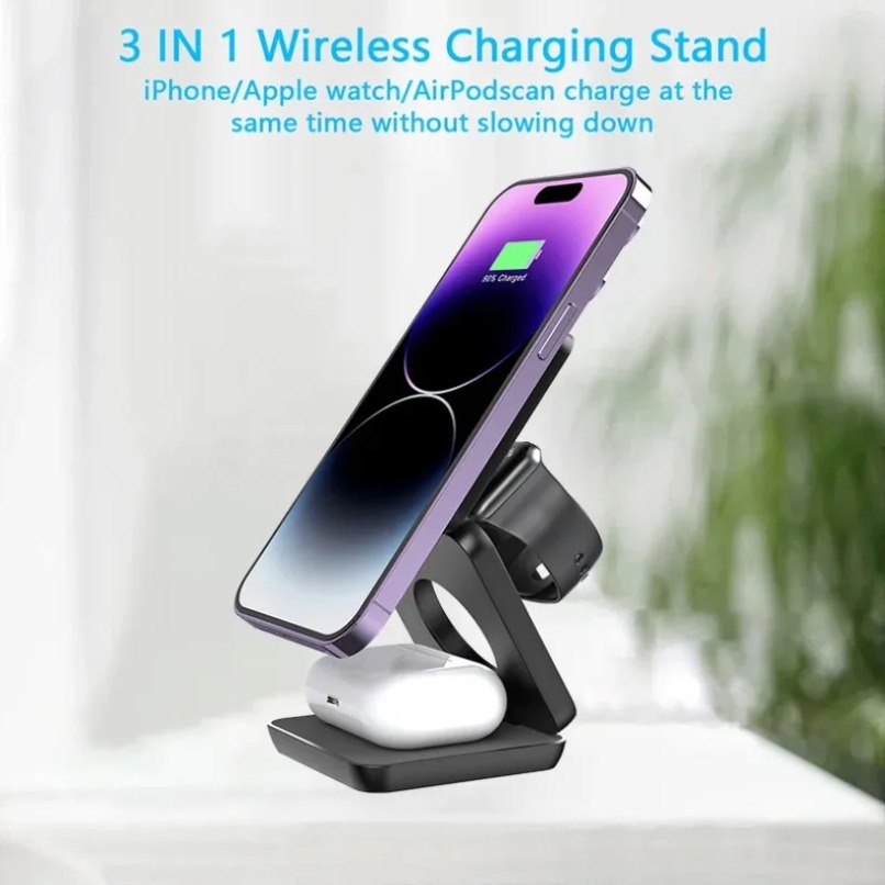 3 in 1 Foldable Magnetic Wirel - Wireless Charger Watch 评论和价格