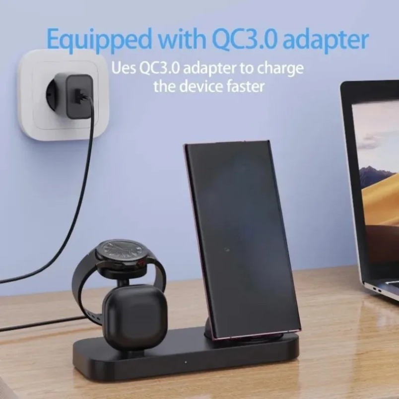 3 in 1 Wireless Charger Dual C - Wireless Charger Watch 评论和价格