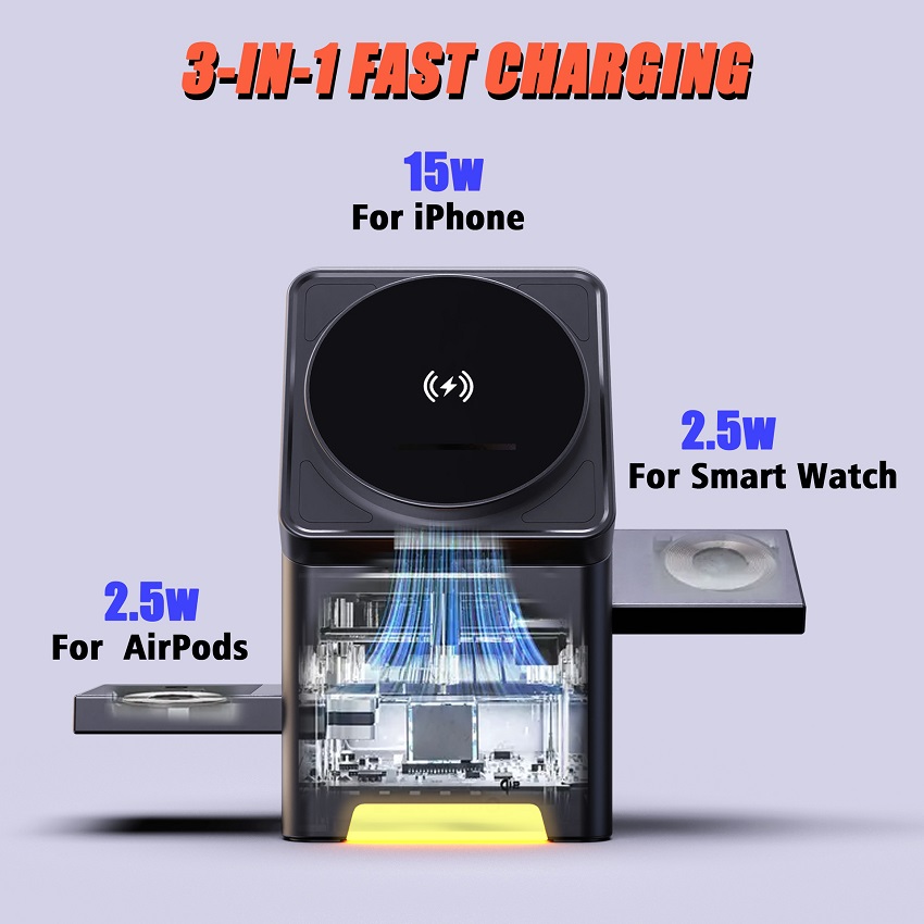 3 in 1 Magnetic Wireless Charg - Wireless Charger Watch 评论和价格