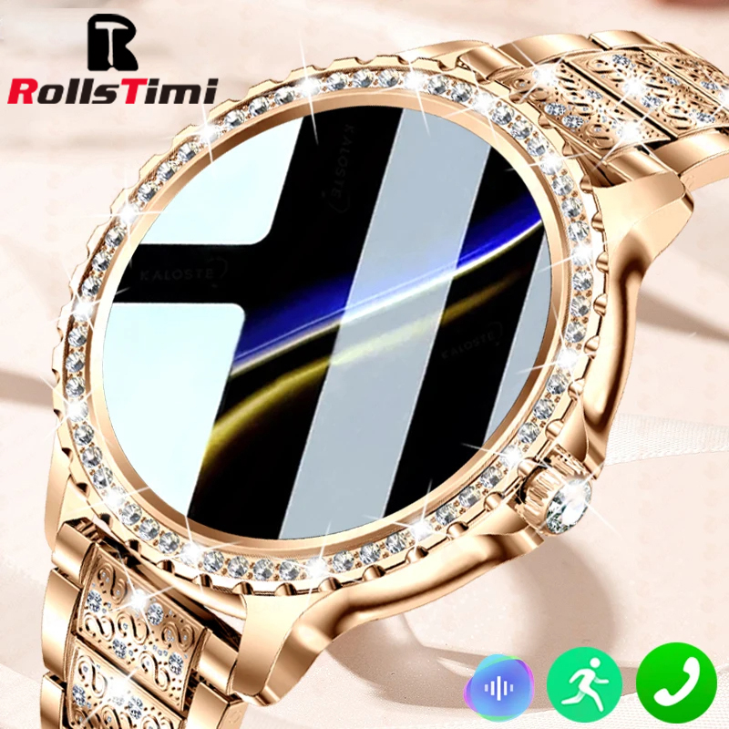 Fashion Luxury Gold Women Smar - Smartwatch Face 评论和价格